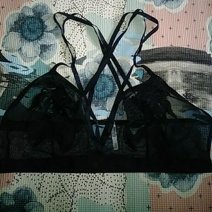 Black, lace , bralette